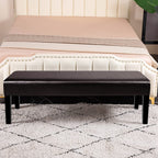 Searchi Waterproof Pu Dining Bench Cover, Stretch Washable Upholstered Bench Slipcover, Pu Bench Seat Protector, Rectangle Bench