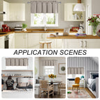 Dwcn Valance Curtains For Kitchen Windows, Basement Window Curtains 18 Inches, Rod Pocket Bathroom Curtains - 1 Panel, 42 X 18 I