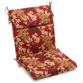 Blazing Needles Spun Polyester Patterned Outdoor Squared Seat/Back Chair Cushion, 18 x 38, Montfleuri Sangria