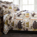 Carstens, Inc. Rustic Cabin Country Bedding Set, Microfiber Quilt, Rustic Vintage Lodge, Full/Queen