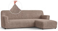 PAULATO BY GA.I.CO. Sectional Couch Cover - L-Shape Sofa Cover - Soft Fabric Seat Slipcovers - 1-Piece Form Fit Stretch Furnitur
