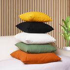 Rely+ Cotton Throw Pillow Covers 18X18 Inchs Set Of 2 Gray Charcoal Decorative Zippered Cases For Couch Bedroom Sofa Farmhouse L