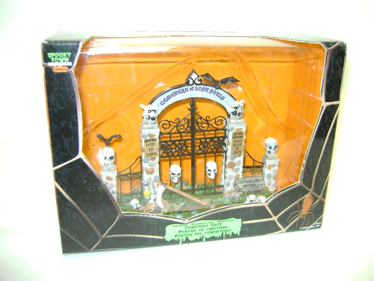Lemax 83675 Cemetery Gate Table Accent Halloween Decor Decoration New