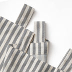 Jinchan Kitchen Curtains Linen Striped Tier Curtains 36 Inch Length Ticking Stripe Cafe Curtains Pinstripe Farmhouse Small Window Curtains Tab Top For Living Room Bathroom Rv 2 Panels Black On Beige