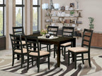 East West Furniture LYPF7-CAP-C Lynfield 7 Piece Kitchen Set Consist of a Rectangle Table with Butterfly Leaf and 6 Linen Fabric Dining Room Chairs, 36x66 Inch