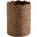 Best Choice Products Scalloped Laundry Large Round Hamper, Handwoven Laundry Basket for Clothes, Towels, Blankets, Multipurpose 