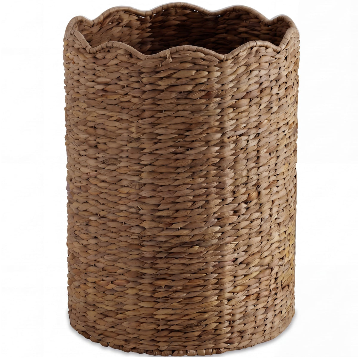Best Choice Products Scalloped Laundry Large Round Hamper, Handwoven Laundry Basket for Clothes, Towels, Blankets, Multipurpose 