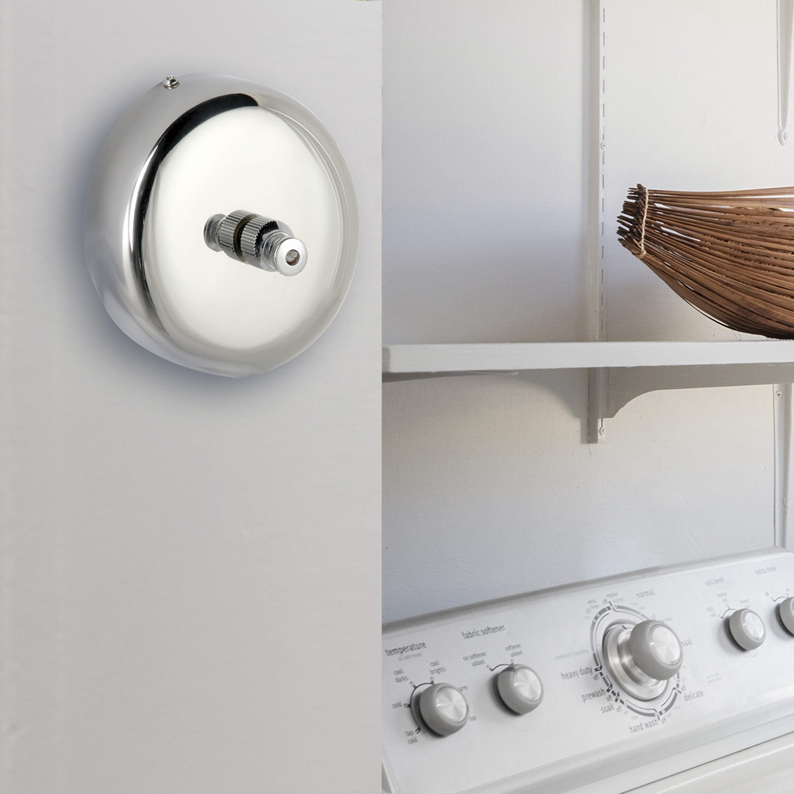 Honey-Can-Do Dry-01101 Retractable Clothes Dryer Clothesline Hotel Style Metal, 8-Feet Line, 50 Lbs, Chrome