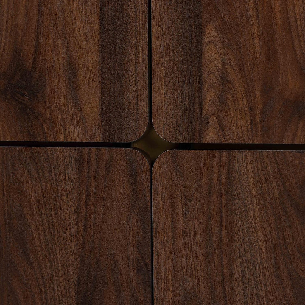 Baxton Studio Graceland Mid-Century Modern Transitional Walnut Brown Finished Wood Shoe Cabinet