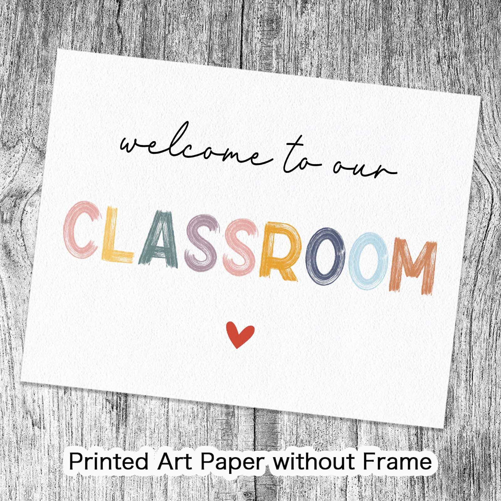 The Welcome To Our Classroom Art Print, Playroom Wall Decor, Educational Prints, Homeschool Classroom Decor, Boho Kids Pastel Al