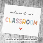 The Welcome To Our Classroom Art Print, Playroom Wall Decor, Educational Prints, Homeschool Classroom Decor, Boho Kids Pastel Al