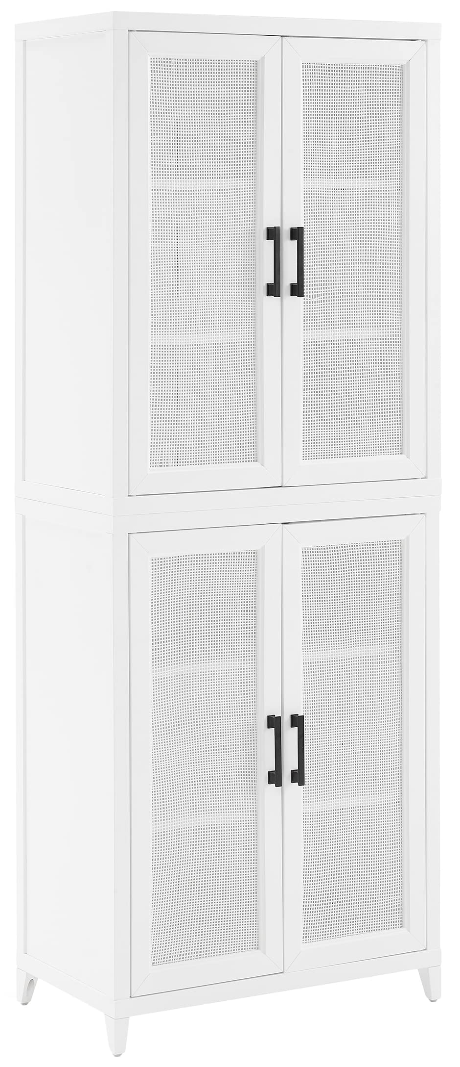 Crosley Furniture Milo Tall Pantry Storage Cabinet With Shelves, Kitchen, Dining, Or Laundry Room, White