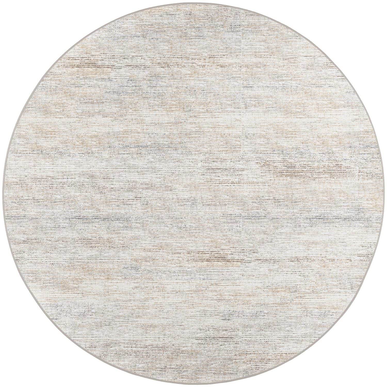 Ciara Cr1 Ivory Transitional Rug Round 6' X 6'