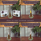 Palo Santo Incense Cones - Total 20 Cone Incense - Dual Pack Of 10 Insence Cones - Incense Cones Scented - Cone Incense Scents -