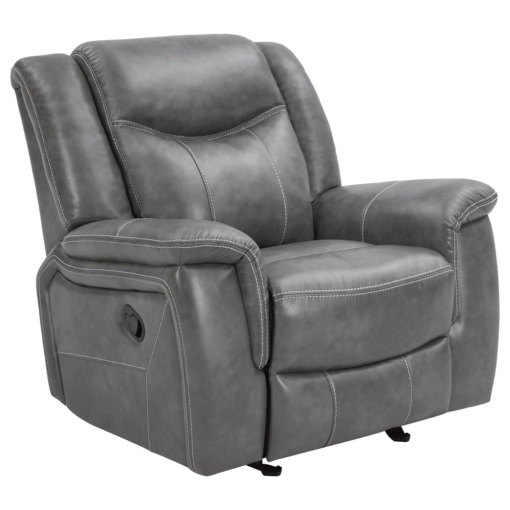 Coaster Home Furnishings Conrad 3-Piece Upholstered Padded Arm Motion Sofa Set Grey