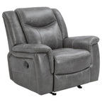 Coaster Home Furnishings Conrad 3-Piece Upholstered Padded Arm Motion Sofa Set Grey