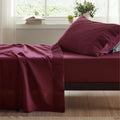 Bedsure Twin Xl Sheet Sets Dorm Bedding - Soft Extra Long Twin Bed Sheets, 3 Pieces Hotel Luxury Burgundy Sheets Twin Xl, Easy C