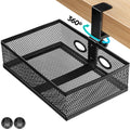 Pulchrum Under Desk Storage Organizer, Clamp-On Swivel Alloy Steel Drawer Hidden Desktop Drawer Basket, Desk Mount Tray Easy To