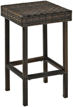 Crosley Furniture Palm Harbor 5-Piece Outdoor Dining Set for 4, Counter Height Wicker Patio Table and Stools, Brown