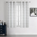 Bapawfish Black and White Buffalo Plaid Checkered Window Panels 63 inch Length, Checked Striped Farmhouse Rustic Grommet Curtain