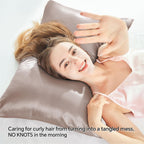 Bedelite Satin Pillowcase With Zipper, Rose Taupe Pillow Cases Queen Size Set Of 2, Super Soft And Cooling Similar To Silk Pillo