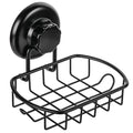 HASKO accessories Suction Soap Dish with Hooks - Super Powerful Vacuum Suction Cup Shower Soap Holder - Rustproof Stainless Stee