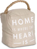 Pavilion Gift Company 72191 Home Is Where The Heart Is Door Stopper, 5 X 6, White