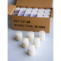 CANDWAX 15 Hour Votive Candles Set of 36 - Ivory Candles Perfect as Wedding Candles or Emergency Candles - 1.5x1.7 inch Unscente