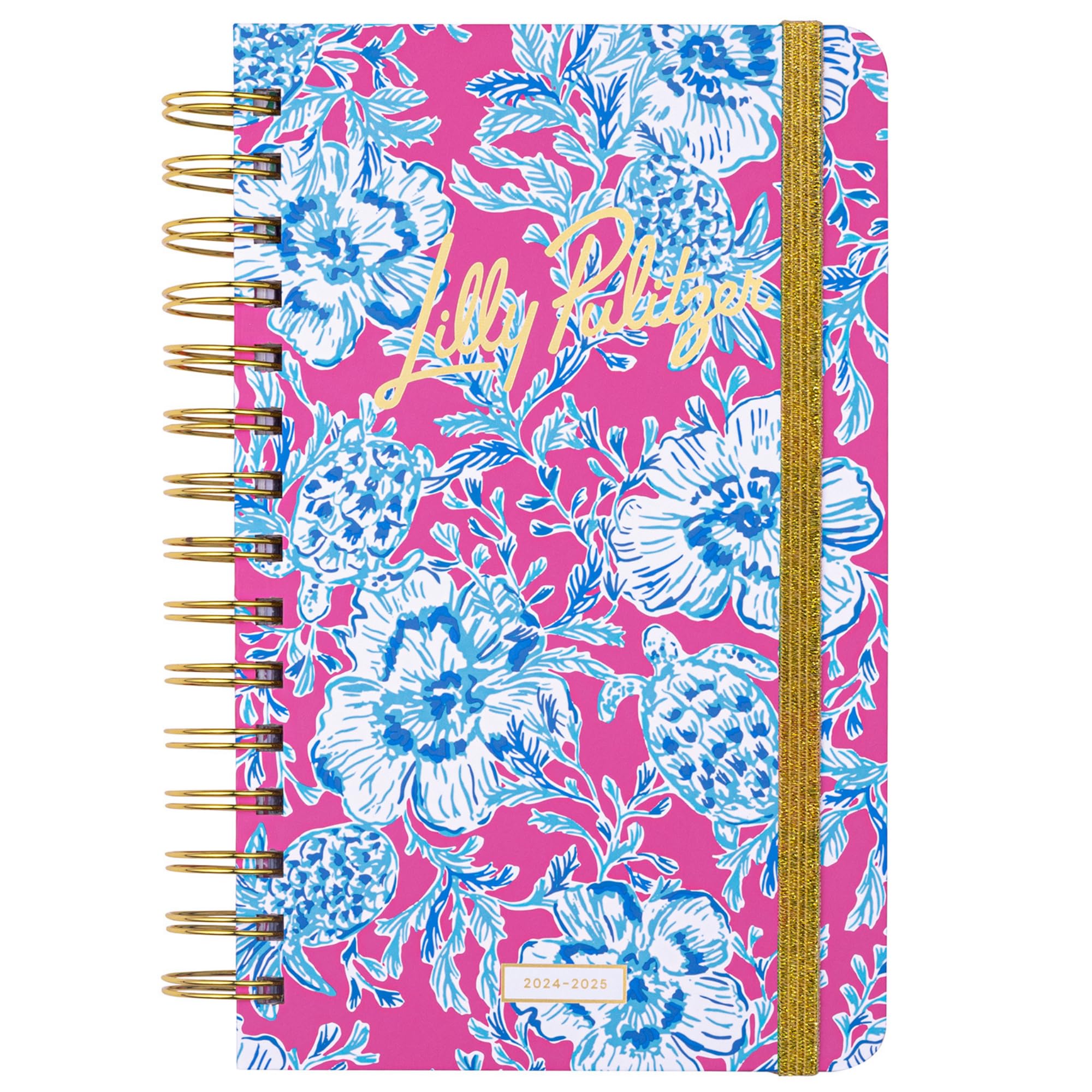Lilly Pulitzer Medium Planner August 2024 - December 2025, Weekly Agenda & Monthly Calendar, Stickers, Pockets, Spiral Binding,