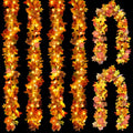 6PCS Fall Garland with Light, 5.9Ft/Pcs Fall Leaves Decor Garland Lights 40Ft LED Artificial Fall Leaves Autumn Garland Hallowee