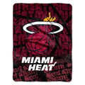 Officially Licensed NBA Miami Heat Redux Micro Raschel Throw Blanket, 46 x 60, Multi Color