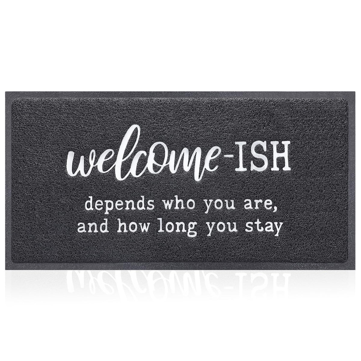 Jjuuyou Large Welcome Mats Funny Front Door Mat Outdoor Entryway With Anti Slip Rubber Backing Doormat Indoor Welcome-Ish Depend