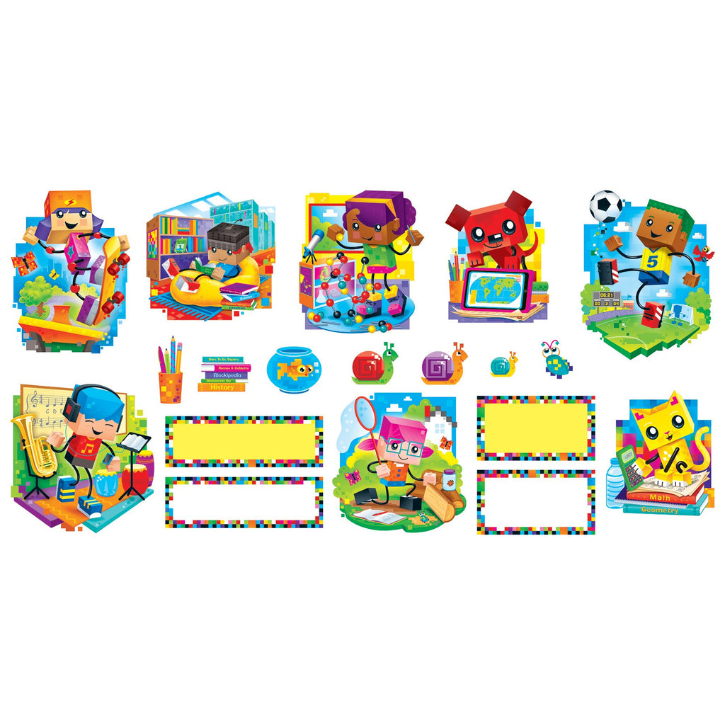 Blockstars! Decorative Bulletin Board Set By Trend Enterprises, Inc.- Enliven Classrooms & Kids' Rooms With Fun Graphics!