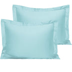 Ntbay 2 Pack 500 Thread Count 100% Egyptian Cotton King Pillow Shams, Super Soft And Breathable Oxford Pillowcases For Bed, 20X36 Inches, Aqua
