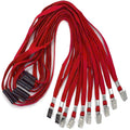 Safety Black Lanyards Breakaway Lanyard Comfortable Neck Straps Premium Bulk Lanyards Badge Bulldog Clip (Red, 25 Pack)