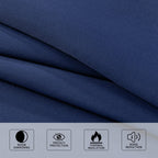 Mysky Home Navy Blue Curtains 80 Inch Long Blackout Curtains For Living Room Bedroom Blue Curtains Grommet Window Curtains Privacy Protect Room Darkening Single Panel Curtains, 52 X 80 Inch
