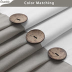 Awellife Farmhouse Shower Curtain For Bathroom Linen And Cotton Woven Fabric Country Rustic Style Shower Curtain Set (White & Grey, 72' L X 72' W)