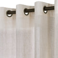 Koufall Tan Beige Bronze Grommet Linen Blend Sheer Curtains For Living Room 52X96 Inch Length