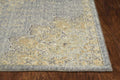 HomeRoots 2' x 3' Slate Grey Wool Floral Handmade Area Rug
