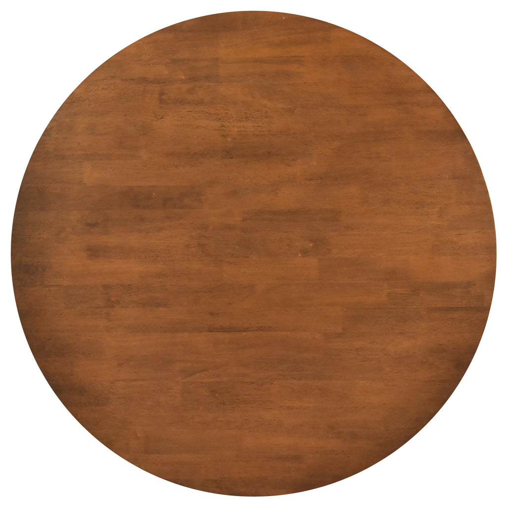 Coaster Home Furnishings Dinah Round Solid Wood Dining Table Walnut