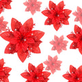 24 Christmas Glitter Artificial Poinsettia Flowers Xmas Poinsettia Artificial Wedding Flowers Decorations Xmas Tree Ornaments wi