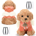 Shappy 2 Set Cremation Urn Stuffed Animal for Ashes Small Keepsake Urn for Human Pet Ashes with Angel Wing Spoon Memorial Urn fo