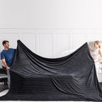 Serenhom Soft Cozy 120X120 Inches Seamless Oversized King Fleece Blanket, 3D Jacquard Decorative Giant 10'X10' California King B