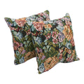 Blazing Needles Tapestry Throw Pillow, 17", Potpourri Floral 2 Count