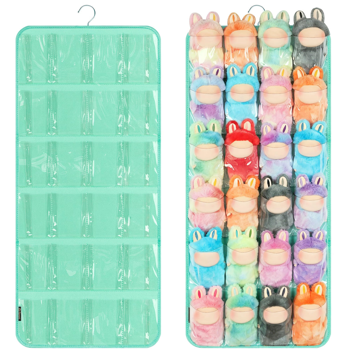 PACMAXI Wall Hanging Plush Pendant Doll Storage Display Organizer