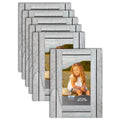 Icona Bay 4x6 (10x15 cm) Picture Frames (Farmhouse White, 6 Pack), Rustic Picture Frame Set, Natural Real Wood Frames, Cottage C