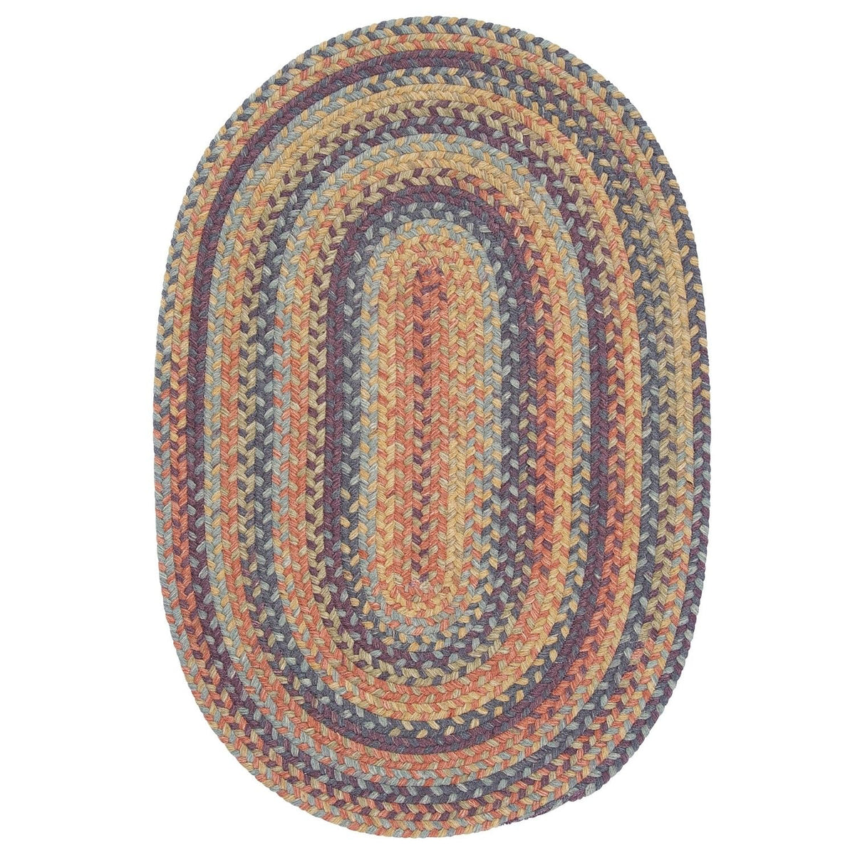 Colonial Mills Braided Rug, 5X8, Classic Multi