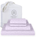 Threadmill Cotton Queen Sheet Set | 500 Thread Count 100% Cotton Sheets for Queen Size Bed | Damask Jacquard Queen Bed Sheets Se