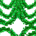 unlemoni 196 FT St. Patrick's Day Tinsel Garland, Green Shamrock Metallic Garland for Irish St. Patrick's Day Party Wall Tree De
