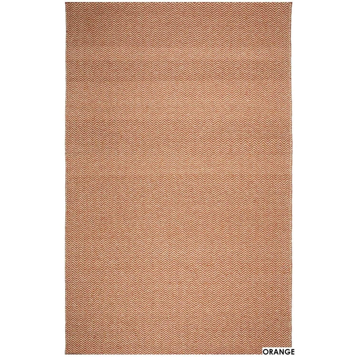 Rizzy Home | Tw2918 | Twist Collection | Wool Area Rug | 9' X 12' | Orange/Off White Chevron